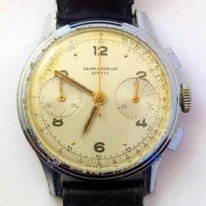 Vintage Baume and Mercier Chronograph Men's Watch, 1950's, Vintage Watches