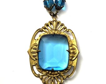 Vintage Czech Glass Necklace, 1930's, Vintage Jewelry