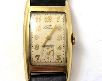 Vintage Elgin Men's Wrist Watch, 1940's, Vintage Watches