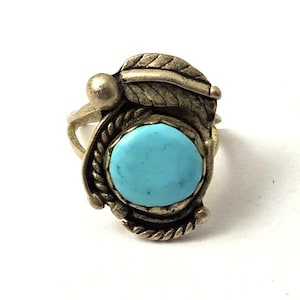 Vintage Turquoise Ring in Sterling Silver, 1960&#39;s, Vintage Jewelry