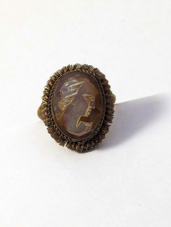 Vintage Cameo Ring in 800 Silver, 1940's, Vintage… - image 1