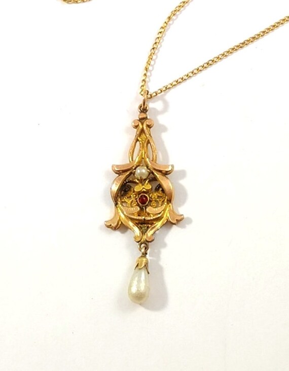 Victorian Lavalier Necklace, 1900's