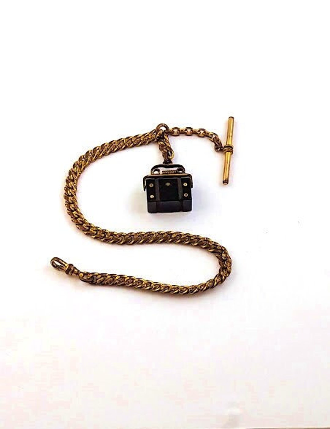 Vintage Pocket Watch Chain With Fob 1900's Vintage Etsy Canada