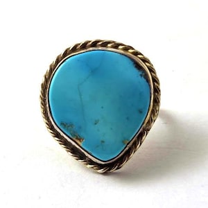 Vintage Turquoise Ring in Sterling Silver, 1960&#39;s, Vintage Jewelry