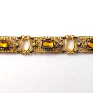 Vintage Czech Glass Bracelet, 1930&#39;s