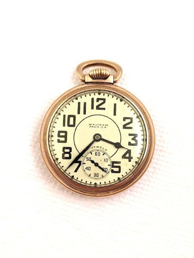 Waltham 21jewel Premier Pocket Watch 1940's Vintage Etsy Canada