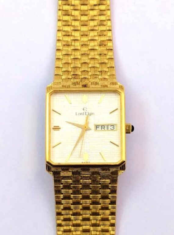 Reloj de pulsera vintage Lord Elgin para hombre decada de 1980 relojes vintage Etsy Espana