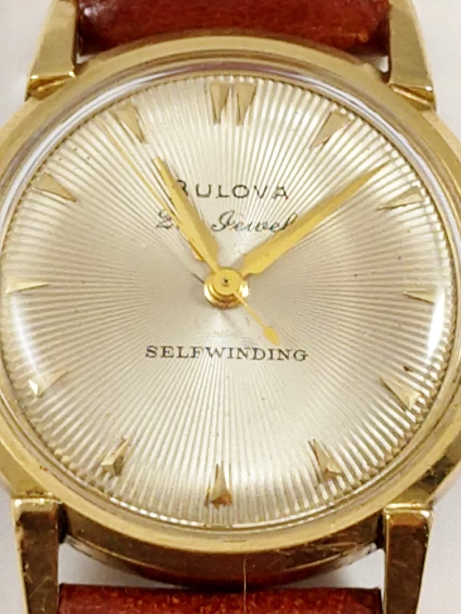 Bulova 14k Gold Vintage Men's Watch 1960's Etsy