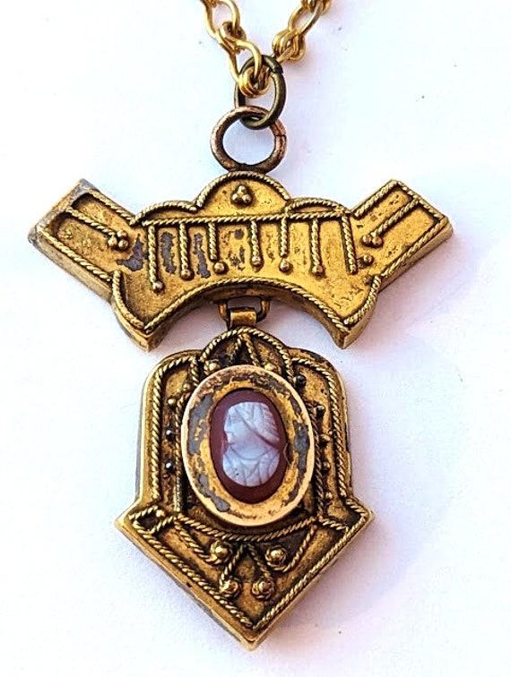 Antique Victorian Cameo Necklace, 1800's, Vintage… - image 2