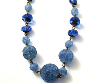 Vintage Czech Glass Beaded Necklace, 1920's, Vintage Jewelry