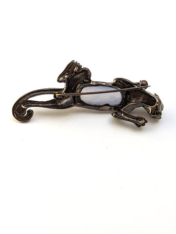 Vintage Panther Pin in Sterling Silver, 1960's - image 5