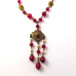 Vintage Czech Glass Necklace, 1930&#39;s, Vintage Jewelry