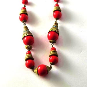 Vintage Czech Glass Beaded Necklace, 1920&#39;s, Vintage Jewelry