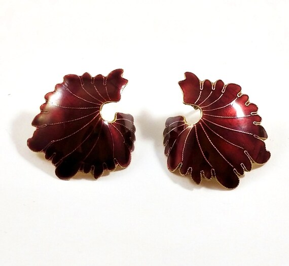Mid-Century Enamel Earrings in Sterling Silver, 19