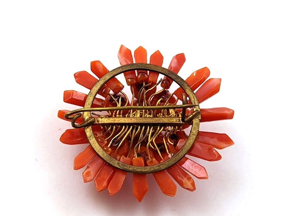Victorian Coral Pin, 1800's, Vintage Jewelry - image 4