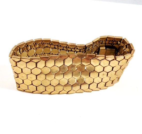 Vintage Trifari Honeycomb Bracelet, 1960's