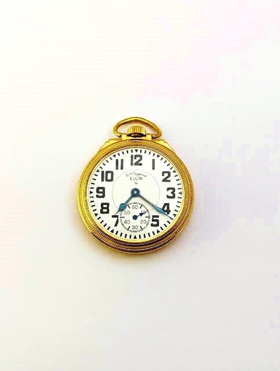 Vintage Elgin 21 jewel Railroad Pocket Watch 1950 s Vintage