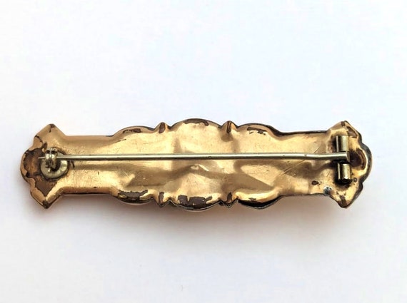 Victorian Pin with Black Enamel, 1900's, Vintage … - image 3