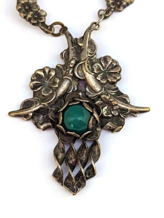 Vintage Czech Glass Necklace, 1930's, Vintage Jew… - image 3