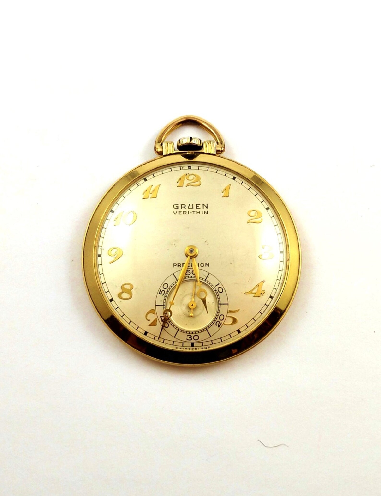 Vintage Gruen Pocket Watch 1940's Etsy