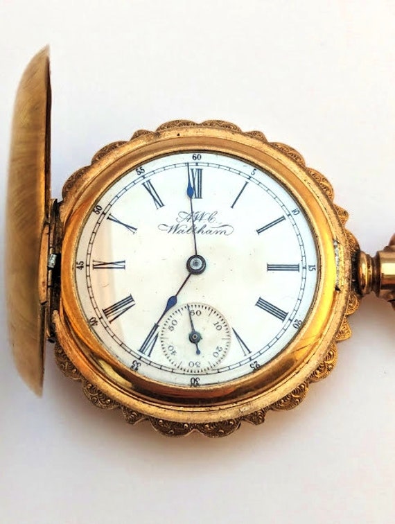 Antique Waltham Pocket Watch, 1800's, Vintage Wat… - image 4