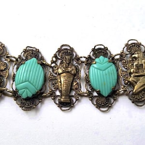 Vintage Egyptian Revival Bracelet, 1940&#39;s