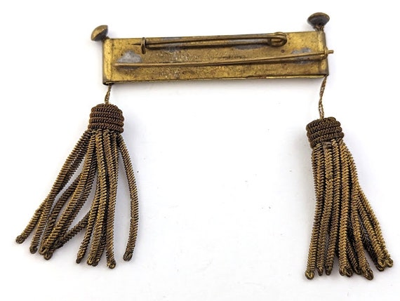 Victorian Pin with Tassels, 1800's, Vintage Jewel… - image 4