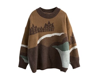 forest landscape sweater