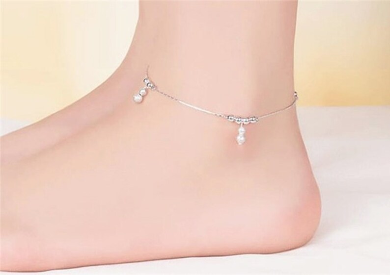 Balls 925 Sterling Silver Anklet