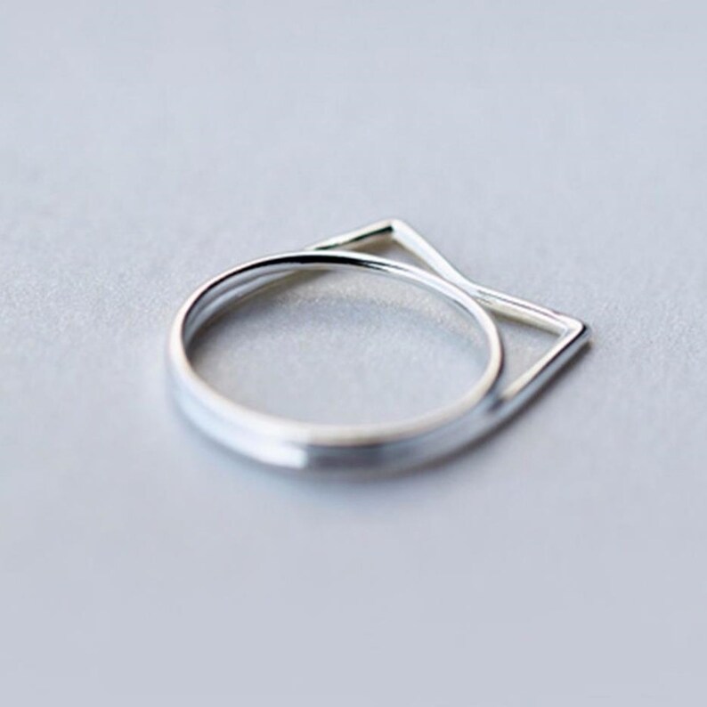 Cat Sterling Silver Adjustable Ring