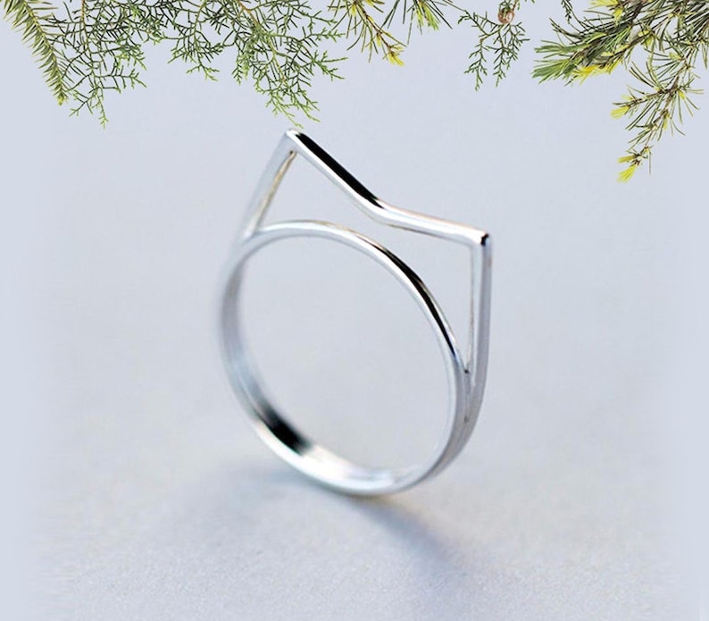 Cat Sterling Silver Adjustable Ring