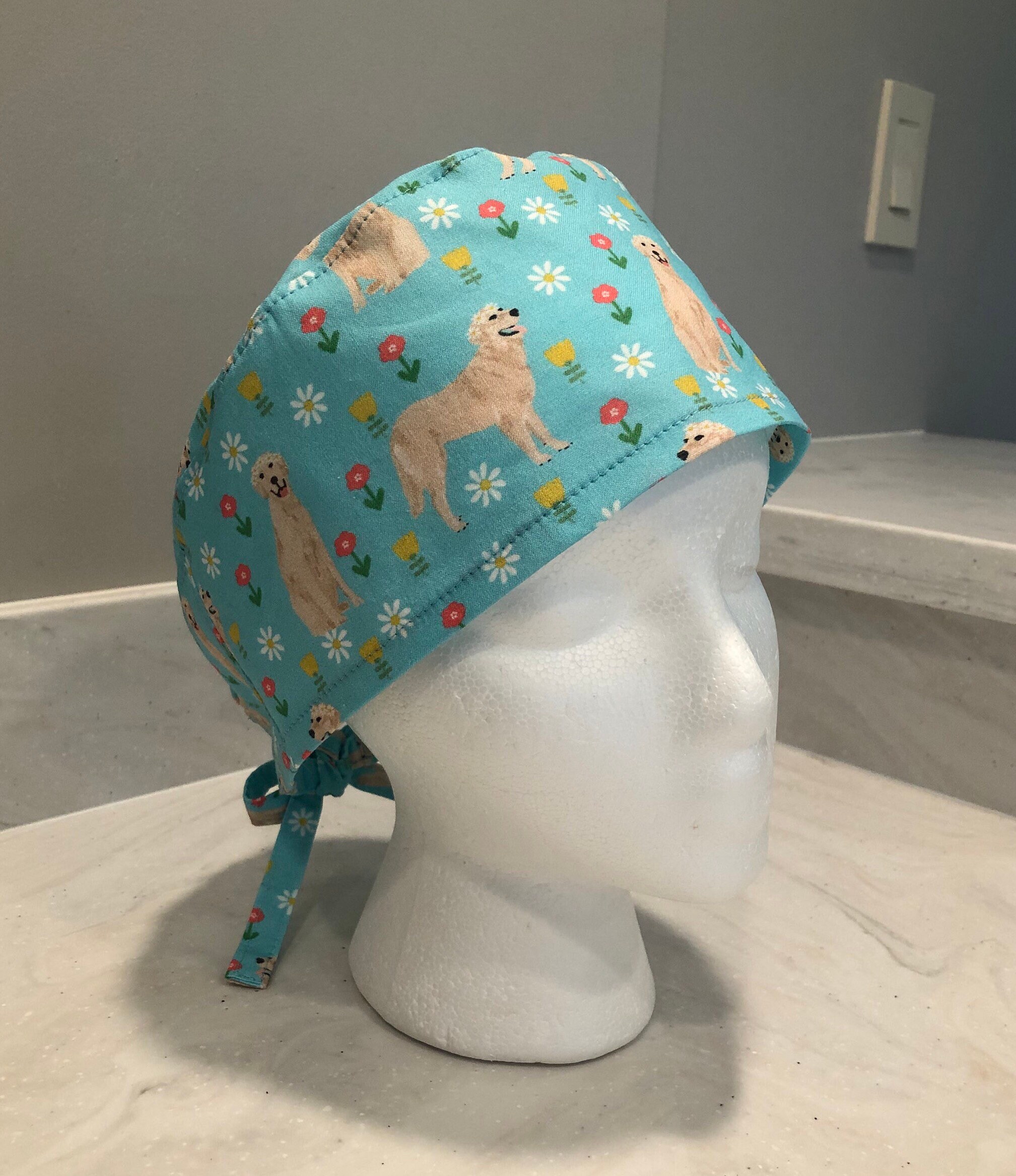 Golden Retriever Scrub Cap Veterinary Scrub Cap Vet Tech Etsy