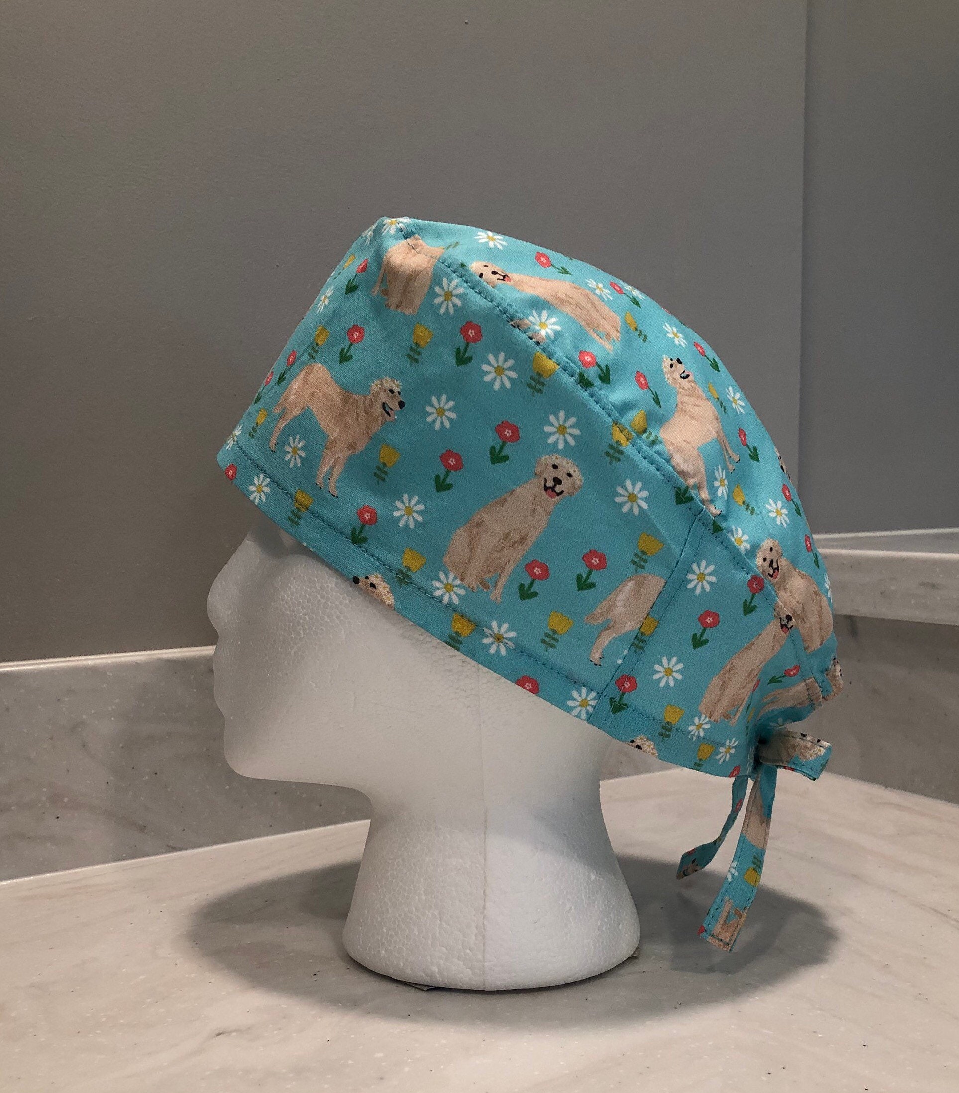 Golden Retriever Scrub Cap Veterinary Scrub Cap Vet Tech Etsy