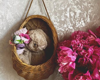 花用の籐製花瓶、ボヘミアンスタイルの装飾花瓶、パンパス用花瓶、造花