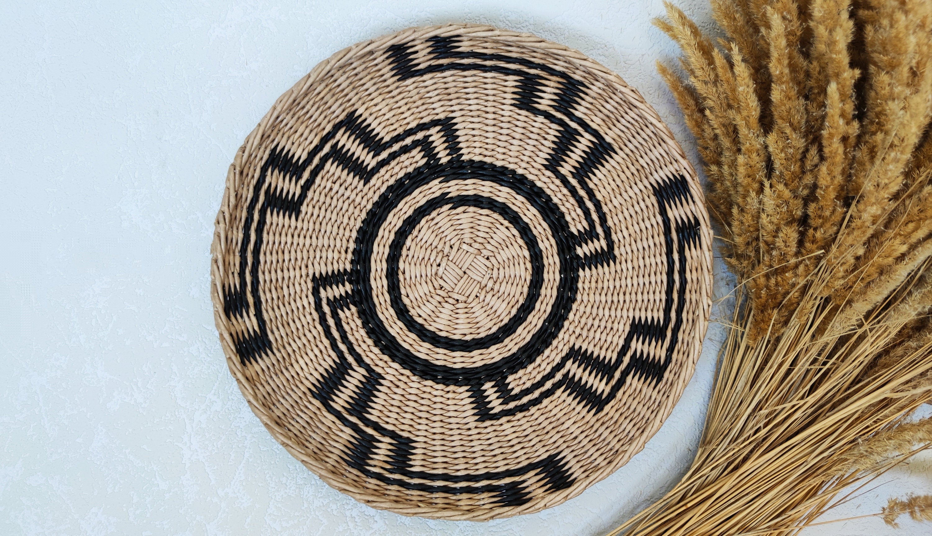 Gran conjunto de cestas de pared de 6 mimbres decoración de | Etsy