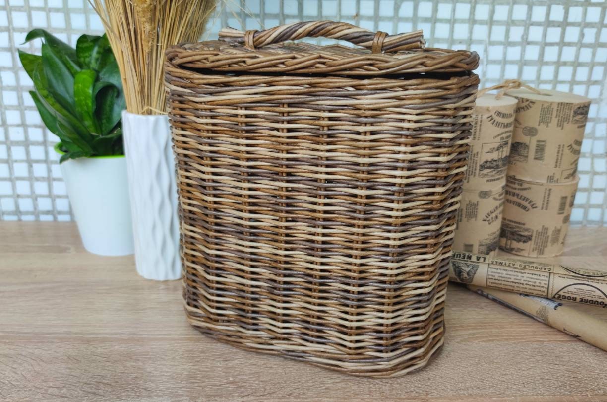 Toilet paper basket Toilet Paper Basket with Handle Toilet Etsy