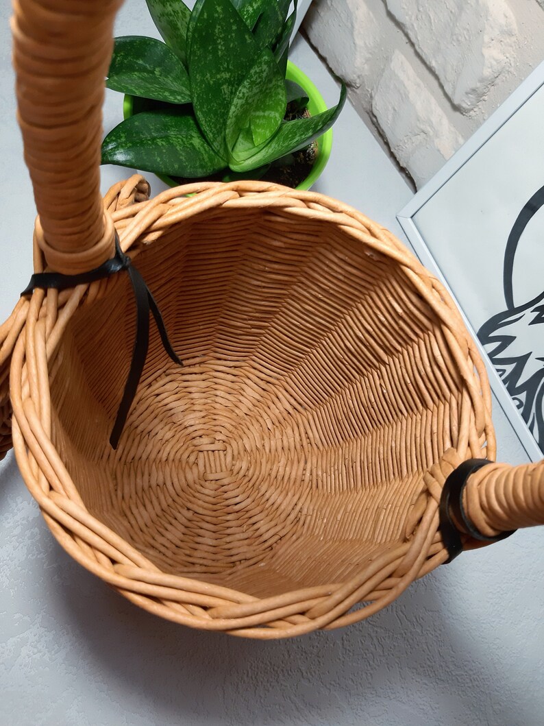 Jane Birkin Basket Wicker Round Handmade bag | Etsy