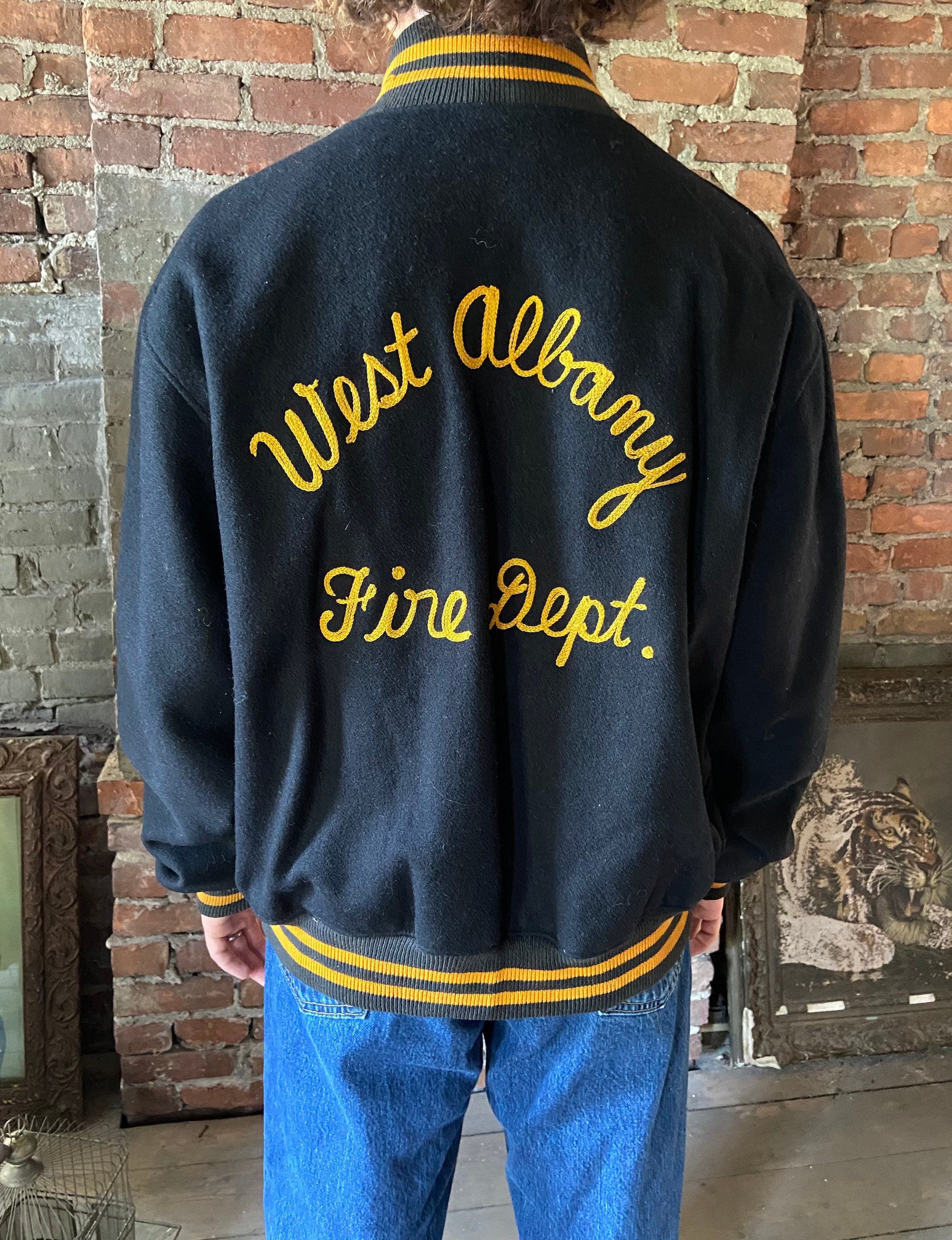 Rare vintage fire department bomber jacket | Etsy