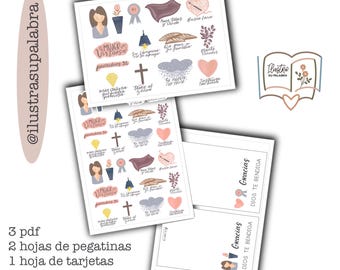 Proverb 31 Woman Stickers, Spanish Bible Journaling (Digital Download)