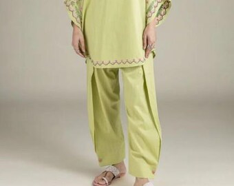 Solid Blended Cambric Shalwar - Light Green