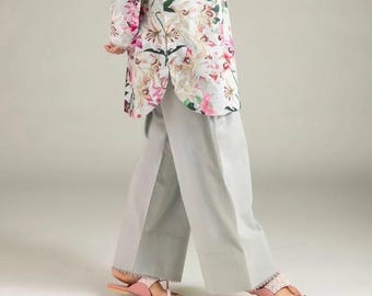 Solid Relaxed 100% Cotton Shalwar - US Size 16