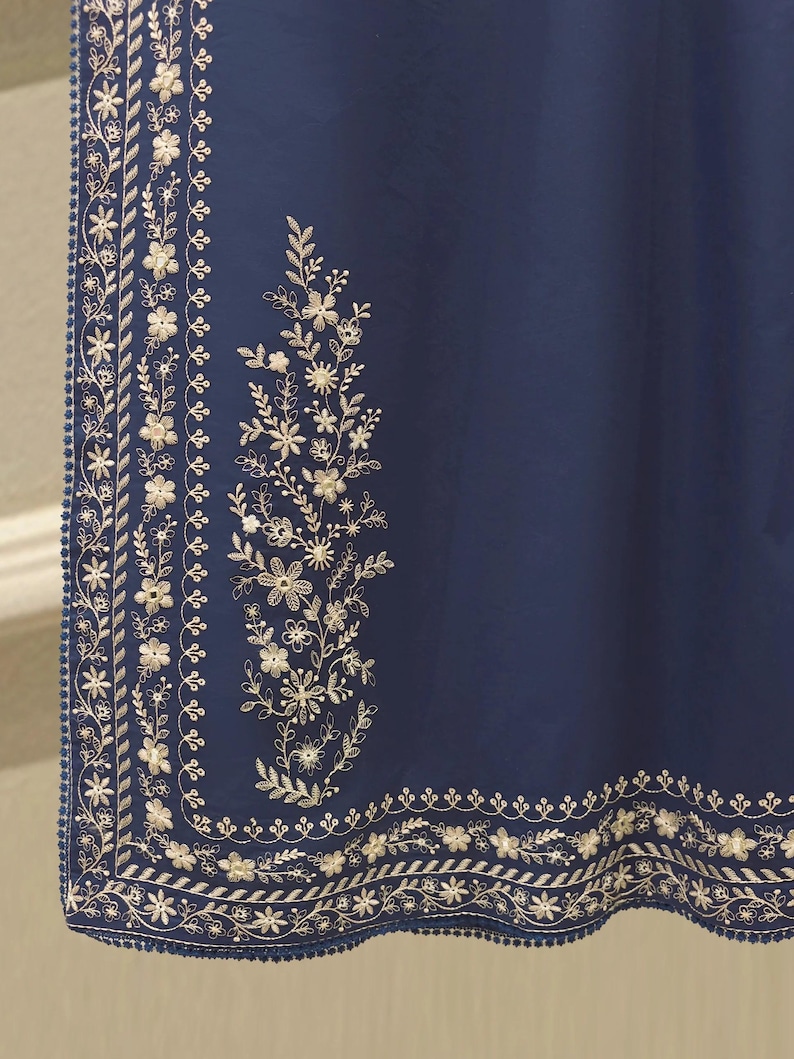 Agha Noor 2 Piece Embroidered Lawn Suit - Shirt and Kora Cotton Dupatta (XL, L, M) image 5