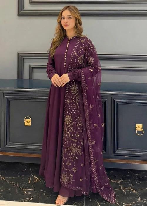 indian chiffon dresses online shopping Dress modern sari dress Black Midi Dress With Color:Lapis Blue SCV008242_B_L