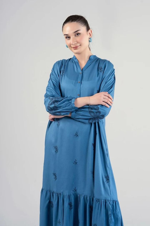 Maria.B - Embroidered Ripstop Dress