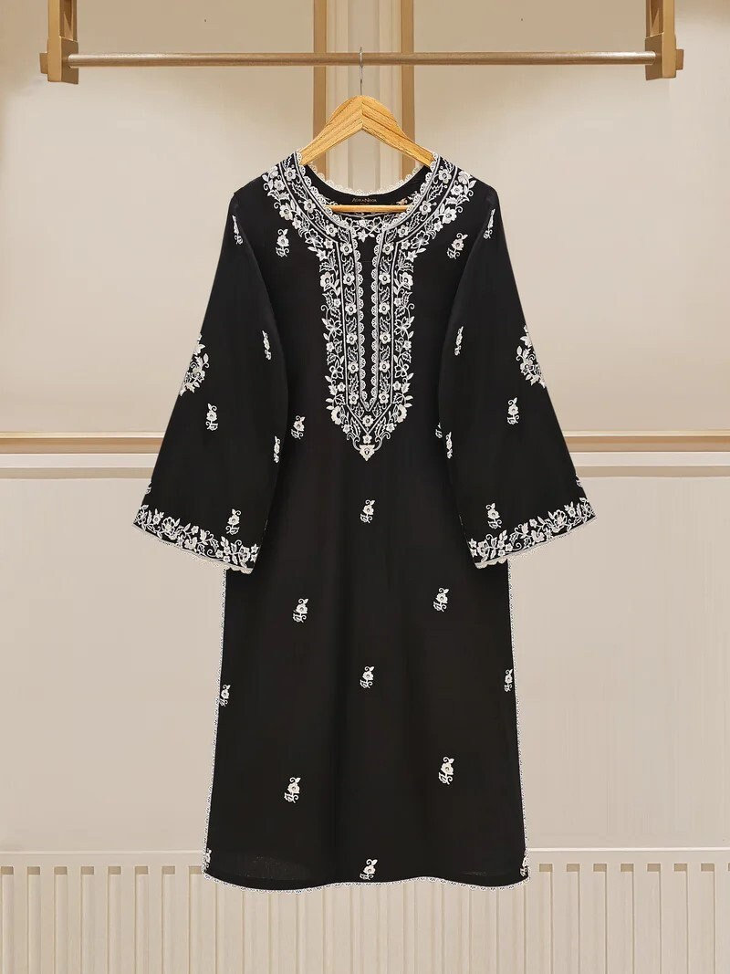 Agha Noor 2 Piece - Embroidered Lawn Suit - Black and White - India  Pakistan Bangladesh Shalwar Kameez - Etsy
