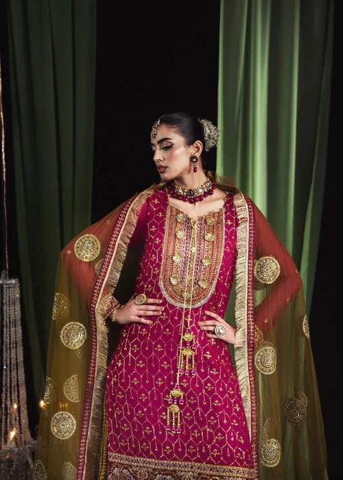 Magenta Gold Dress - Etsy