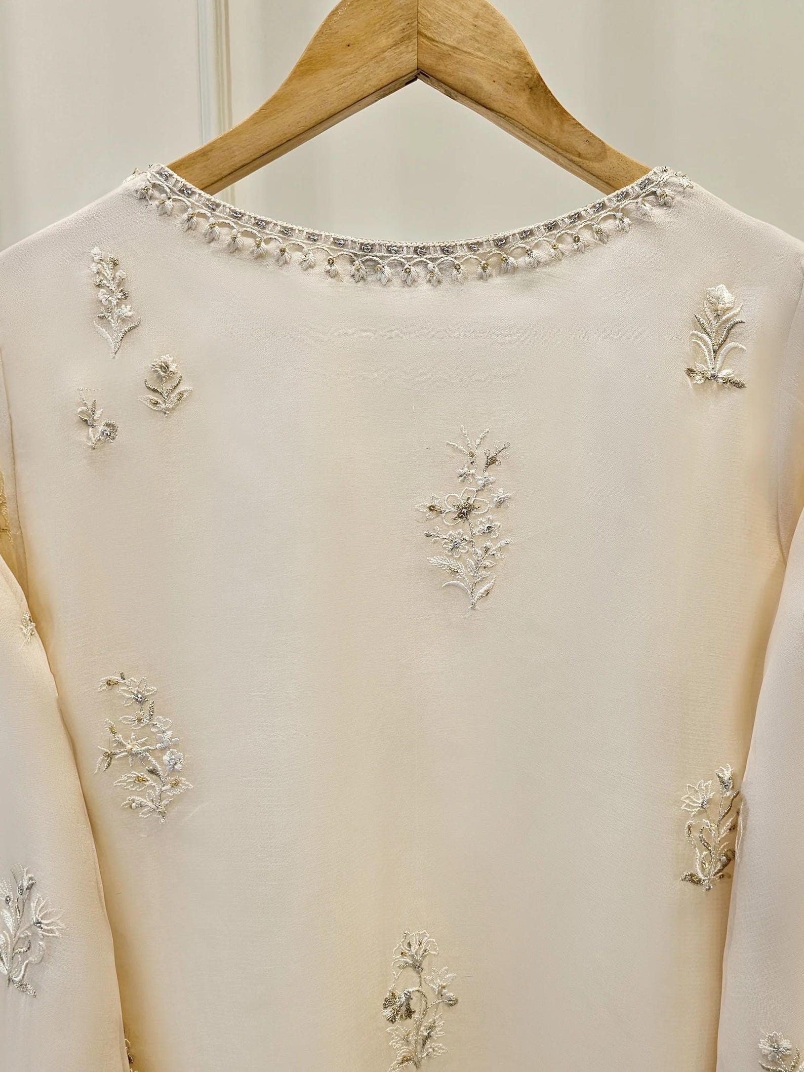 Adaa By Mahnoor Printed Organza Suits Unstitched 2 Piece - Treasure Gold