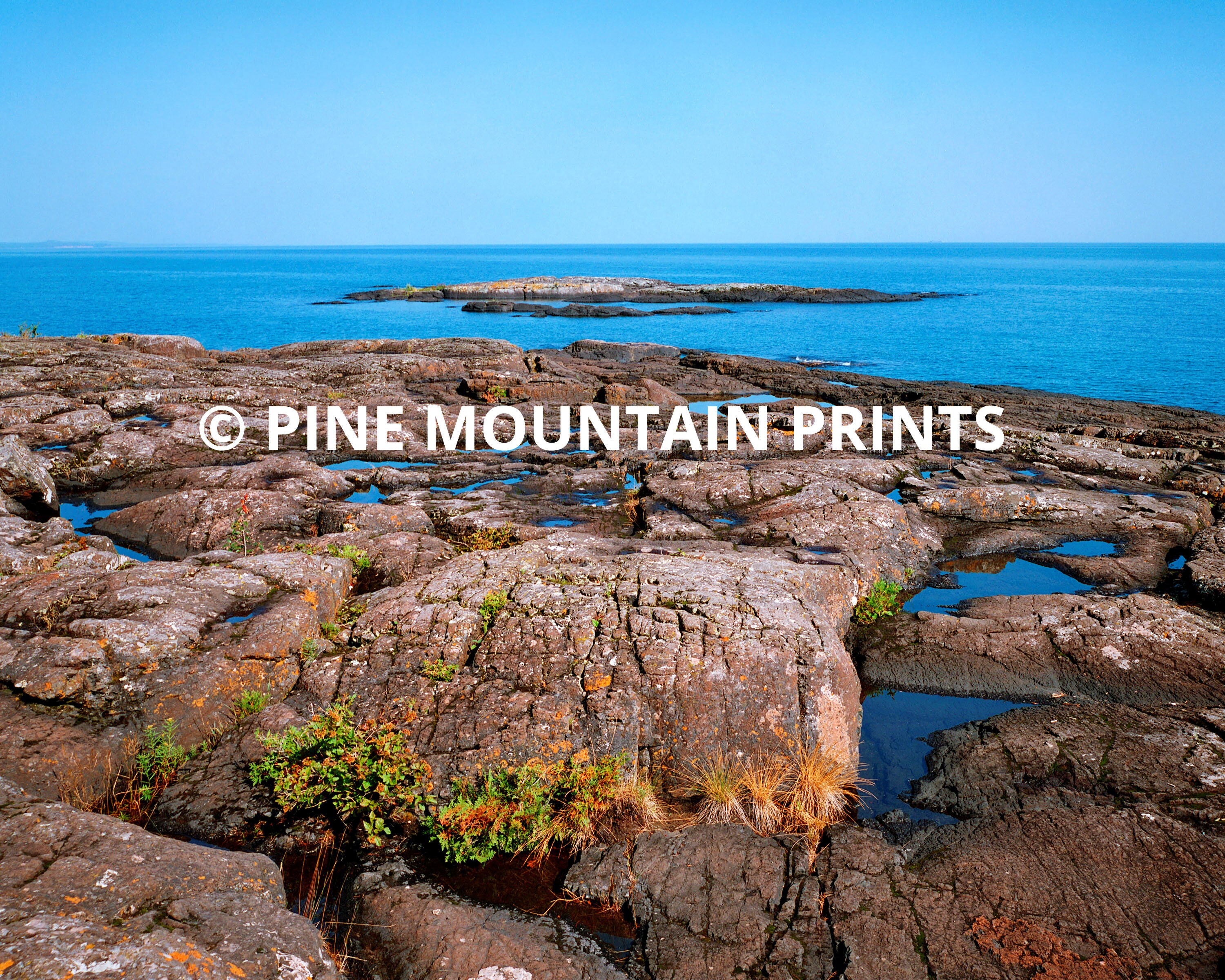 Scenic Great Lakes Landscape Photo Rock Cliffs Overlooking Lake Superior Printable Digital Download for Affordable Wall Art