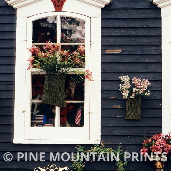 Historic Farmhouse Window Photograph | Printable Digital Download for Affordable Wall Art | Cedarburg Wisconsin Photo