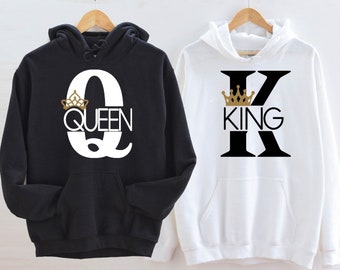 King Queen Hoodie Etsy